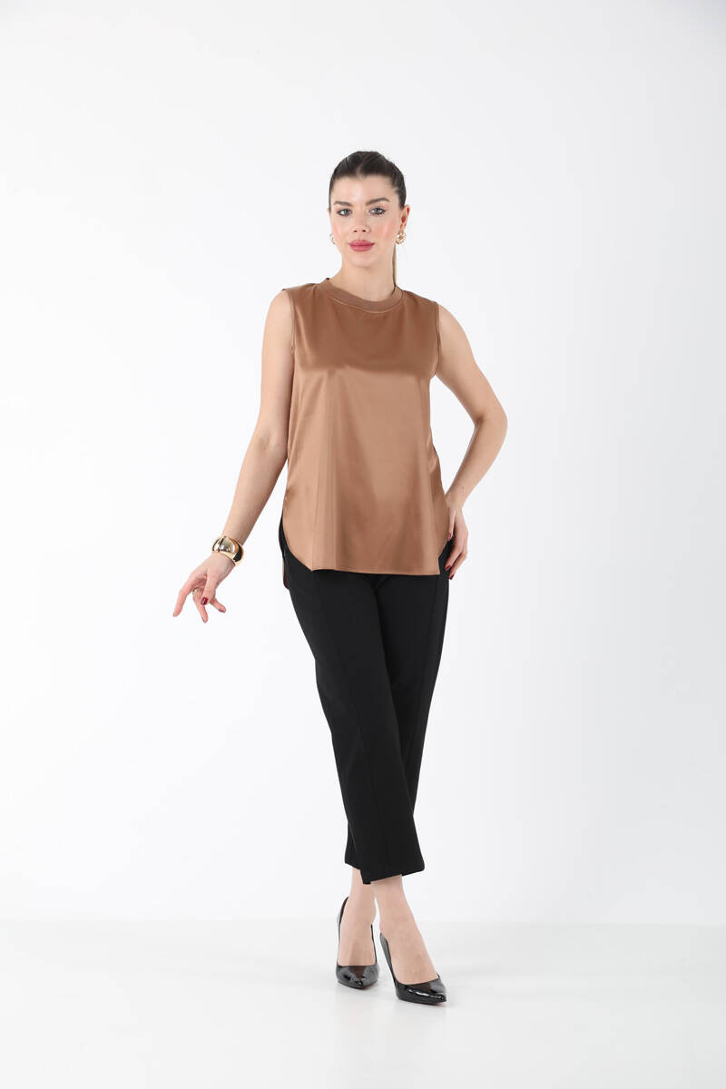 YAKASI RİBANALI SATEN ATLET EL-1733 - 1
